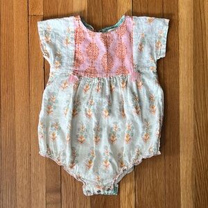 Pink Chicken Pink and Orange Romper